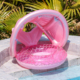 儿童遮阳游泳圈宝宝坐女童岁以上充气防侧翻美鱼救生圈