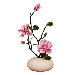 手感玉兰仿真束 饰艺小 假客厅摆设茶几玄关装