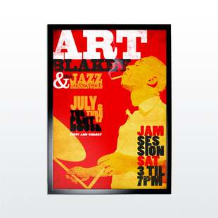 装 饰框挂画墙壁爵士音乐布鲁斯摇滚复古怀旧J酒吧唱片蓝调