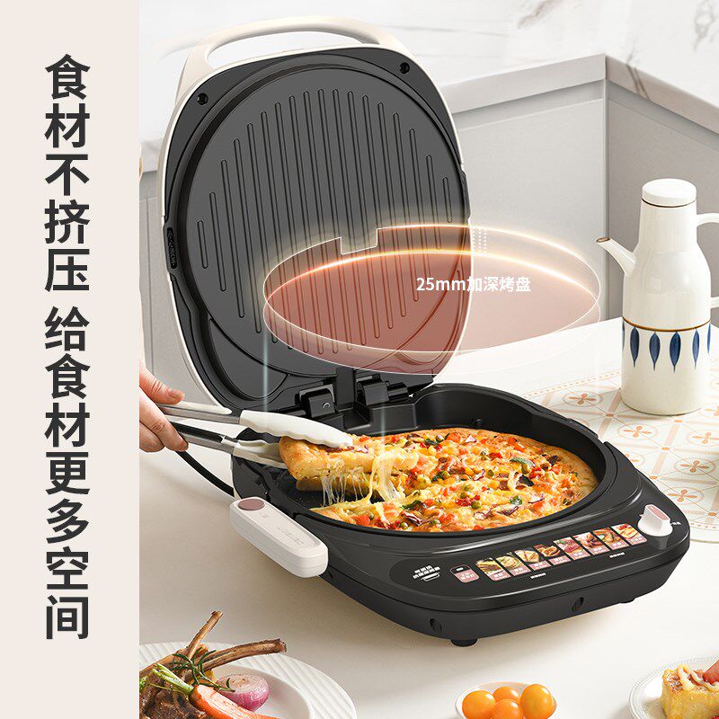 利仁电饼铛家用双面加热新款烙饼锅可拆洗全自动加深加大煎饼锅
