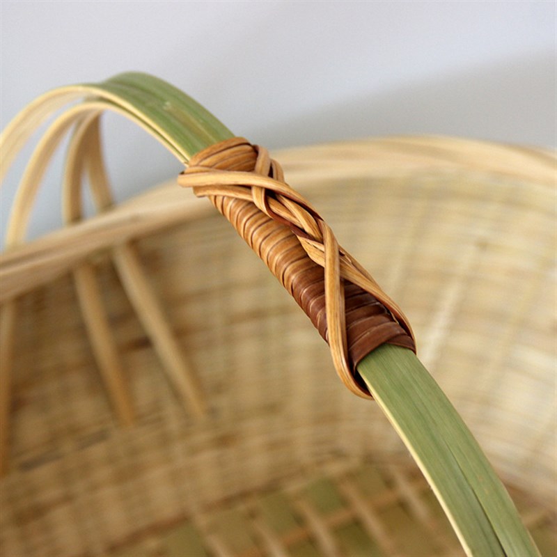 竹制竹筐精编竹篮菜篮环保竹蓝水果手提篮礼盒大号手编织竹编篮子