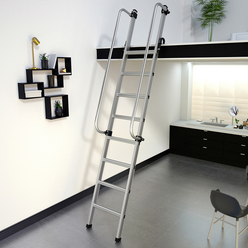 家用折叠楼梯家用阁楼升降室内加厚铝合金多功能伸缩工程扶手梯子