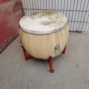 正宗黄牛皮鼓椿木锣鼓白茬鼓战鼓堂鼓大鼓牛皮鼓寺院鼓道士道场鼓
