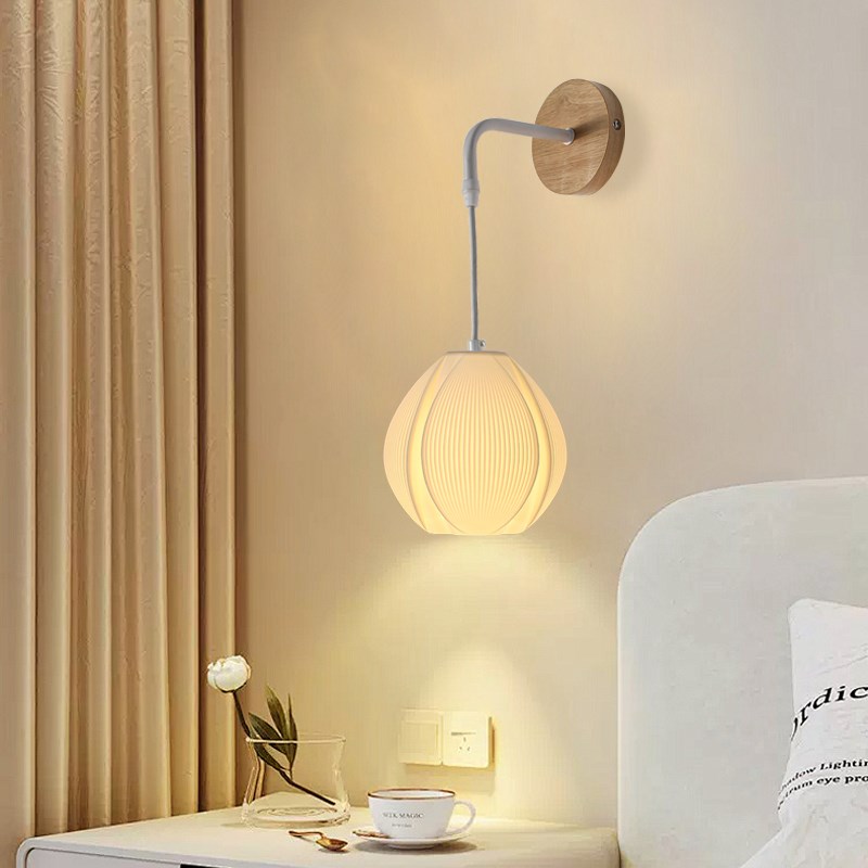 奶油风创意吊灯床头壁灯楼梯过道卧室书房客厅背景墙壁灯