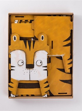 Whu 德国创意手工DI组装动物纸巾餐巾纸盒老虎纸盒