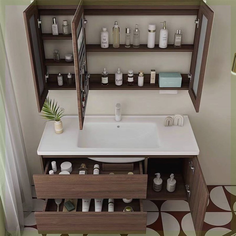 智能浴室柜陶瓷一体盆67/77CM87/97公分107/117厘米洗漱台盆