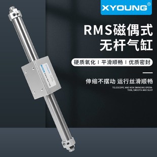 无杆气缸RMS10X150磁耦合无杆气缸RMS10X200 气动RMS10X100磁偶式