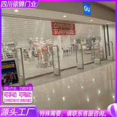 水晶卷帘门电动卷门商场商铺防盗自动卷闸门水晶门包安装