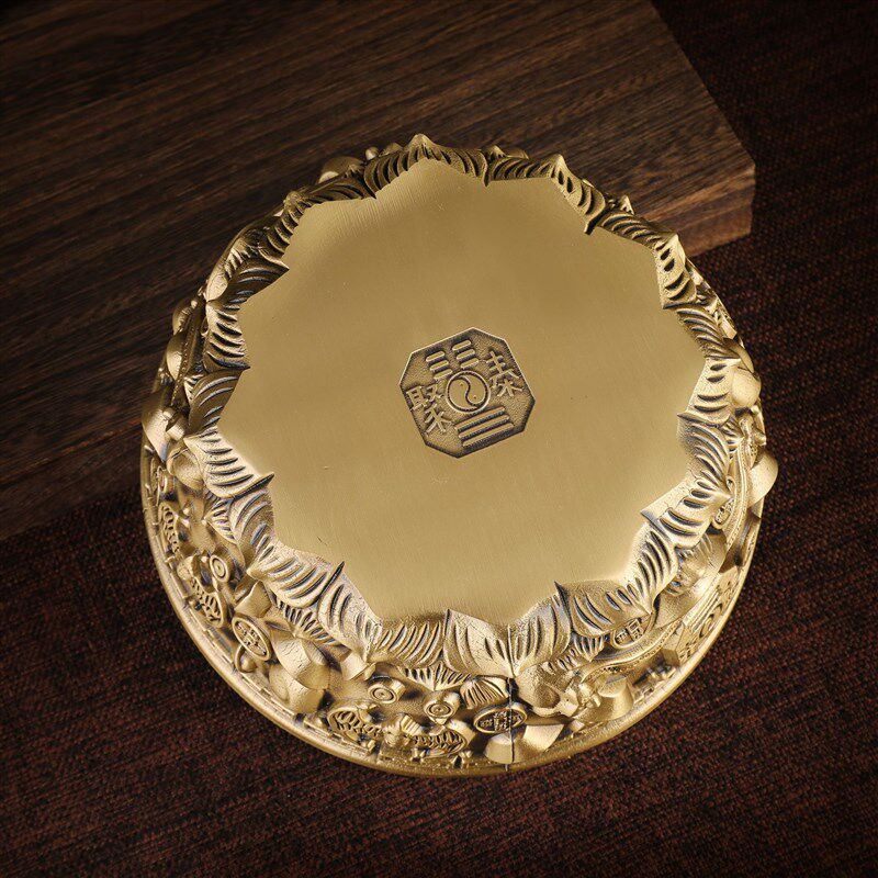 铜聚宝盆古典铜摆饰纯黄铜百福缸财位摆放装饰工艺礼品摆饰业乔迁