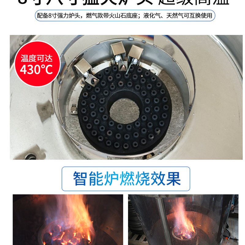 智能燃气商用烤鸭炉火山石座自动烧鹅烤鸡烧鸭烧猪牛肉干烧烤烤鸭