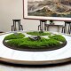 大圆桌中间转盘摆酒店餐桌装 饰品假转盘中心摆设仿真苔藓
