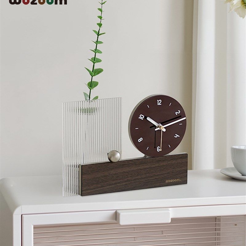 WOZOO屋准家居玄关摆放式插客厅电视柜桌面时钟装饰品座钟,家居饰品,桌面摆件,淘宝优惠券,粉丝福利购,淘宝优惠卷
