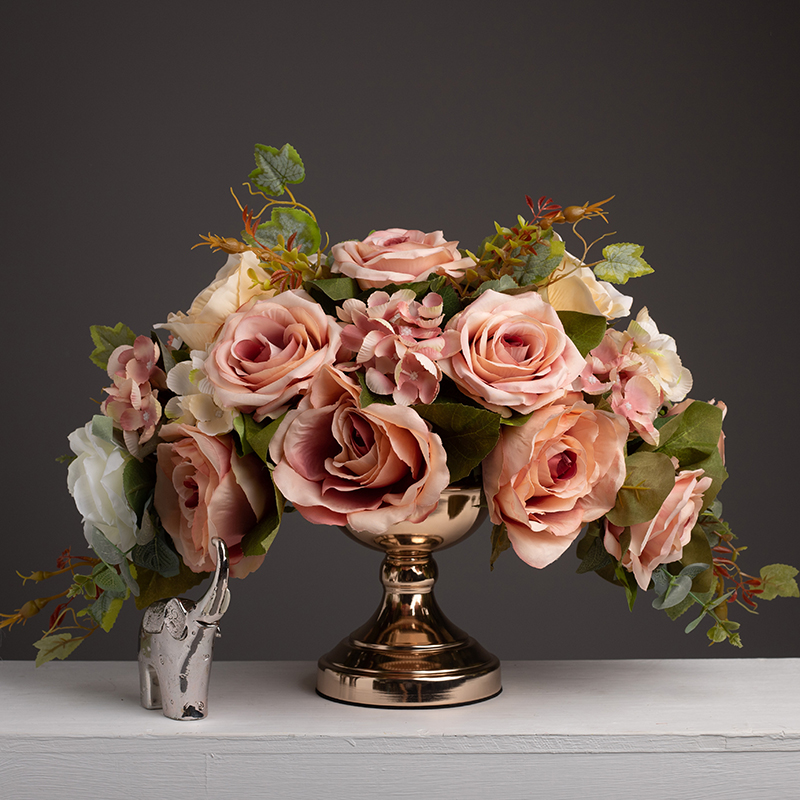 欧式花瓶仿真花艺装家居样板房软装饰品假花干花摆件设餐桌摆花