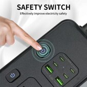 英美标带线插插独立关多接线板