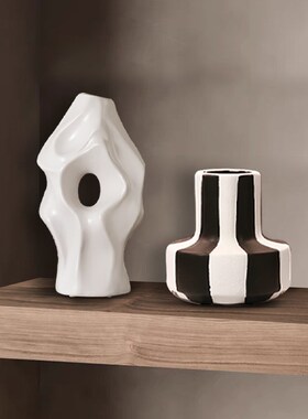 现代抽象艺术酒柜装饰品民宿客厅电视柜样板房间软装摆设