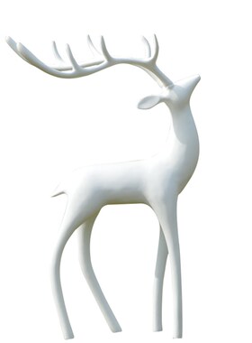 镂空梅鹿雕塑玻璃钢鹿园林售楼部酒店大堂艺术装饰品