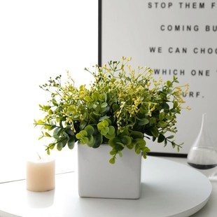 清新田园风仿真生绿植小花盆栽假植物室内客厅玄关电视柜简约摆件