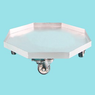 花盆托盘带轮方形重型移动不漏水密封底座大号六边八边形带轮支架