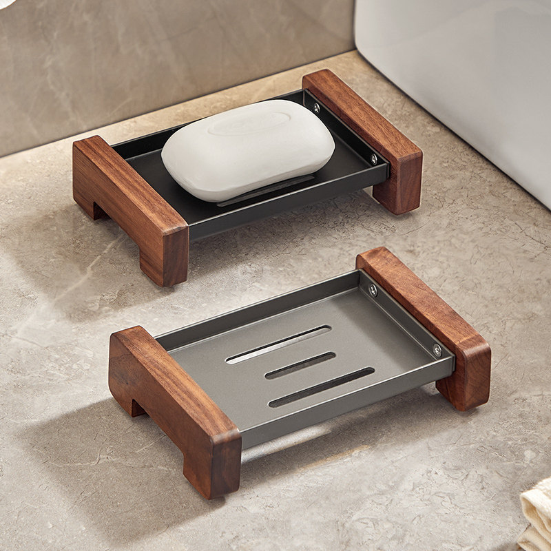 胡桃木肥皂盒家用卫生间台面沥水盒高档浴室洗手台香皂盒子肥皂碟,家庭/个人清洁工具,皂盒,淘宝优惠券,粉丝福利购,淘宝优惠卷