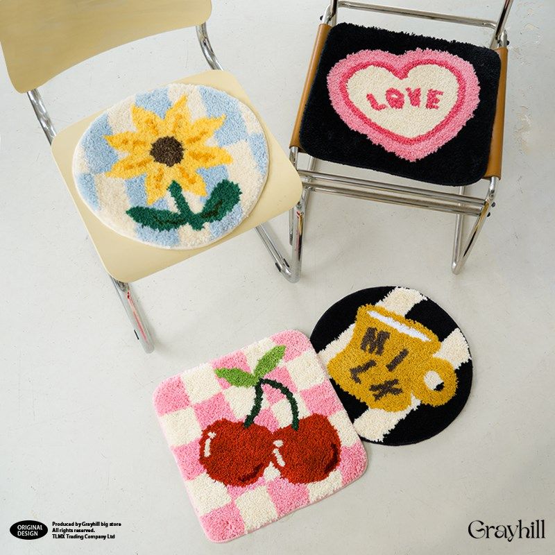 GrayHill防滑簇绒椅垫客厅汽车办公室久坐屁股垫学生防凉可爱坐垫,居家布艺,椅垫,淘宝优惠券,粉丝福利购,淘宝优惠卷