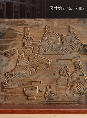 汉代画像砖陶砖摆件酒肆宴饮市井庖厨画像砖拓片拓版古建筑装修