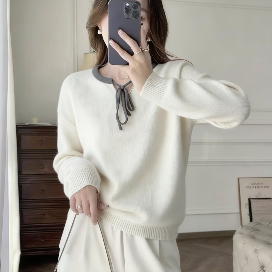 秋冬韩版加厚宽松内搭针织毛衣女