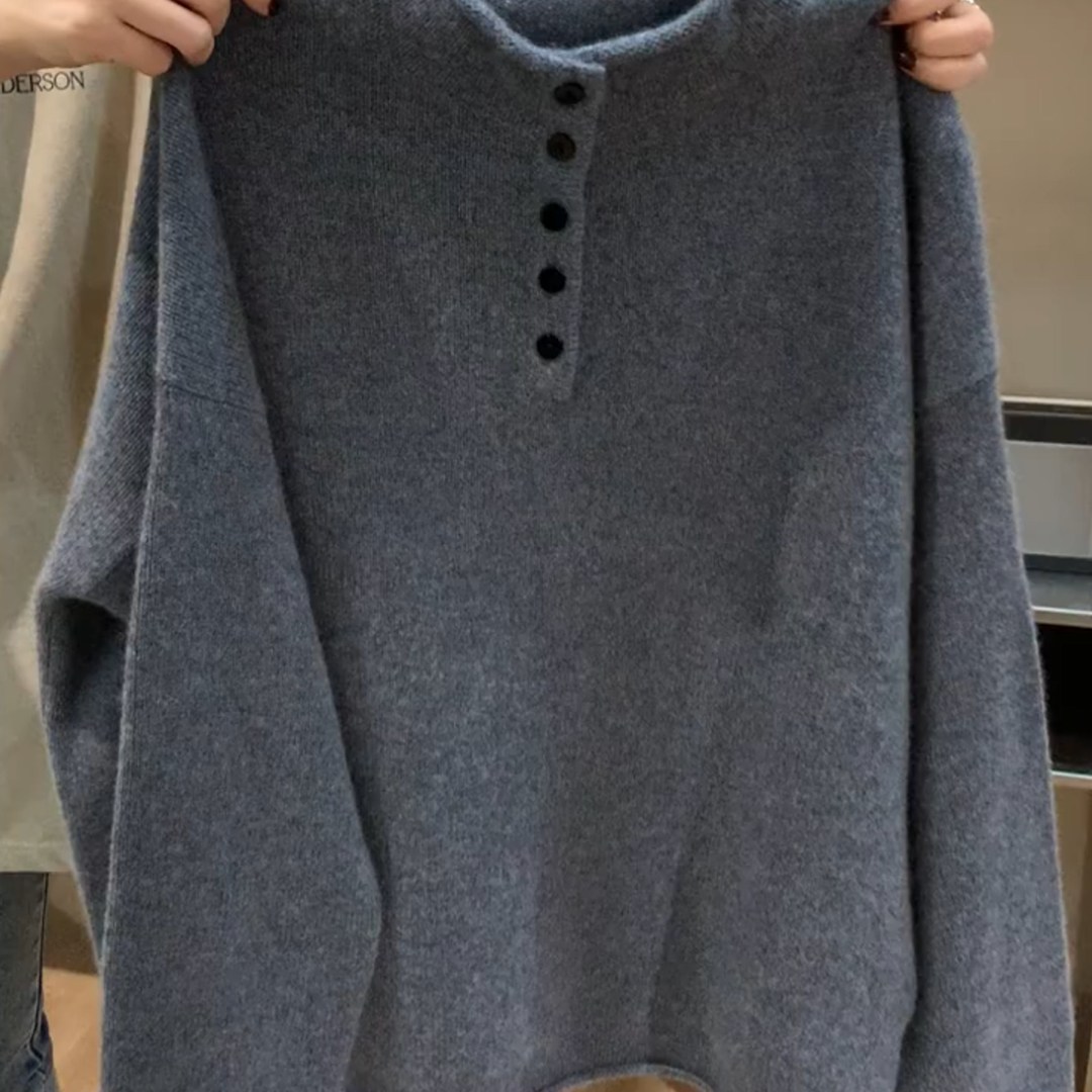 2025秋冬新款时尚半高领针织杉女设计感简约休闲小众长袖针织上衣,女装/女士精品,大码内搭,淘宝优惠券,粉丝福利购,淘宝优惠卷