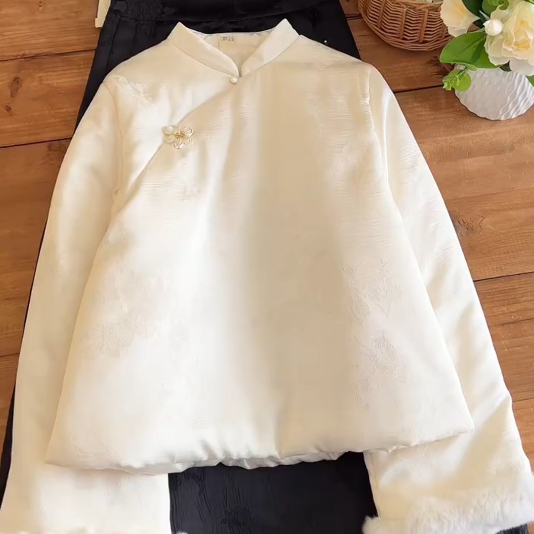 新中式女装独特复古清冷感加绒打底衫女冬季新款立领加厚宽松上衣,女装/女士精品,大码内搭,淘宝优惠券,粉丝福利购,淘宝优惠卷