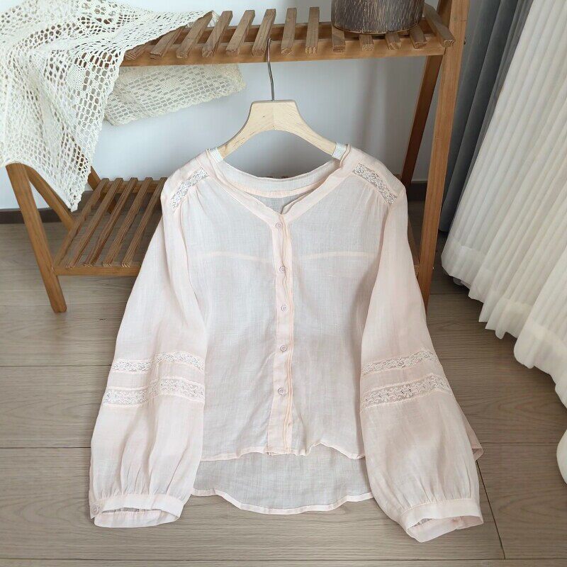 oversize 森系女孩温柔气质轻盈微透防晒罩衫设计感通勤显瘦上衣