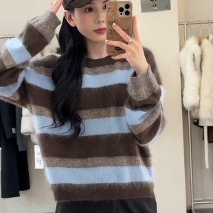 2025冬季 气质绝美独特高级感chic温柔超好看宽松针织毛衣秋冬 新款