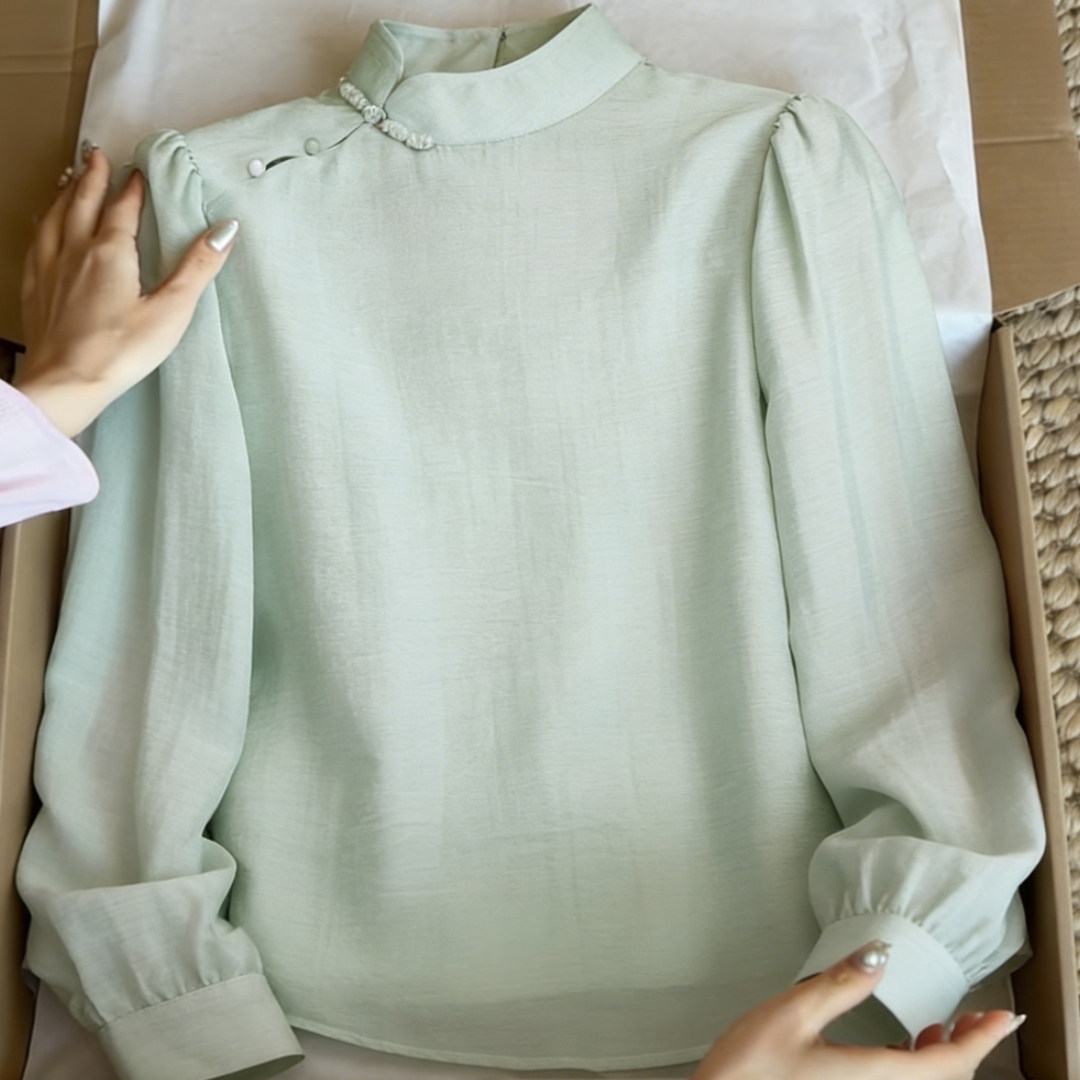 2025秋冬新款气质国风复古上衣女