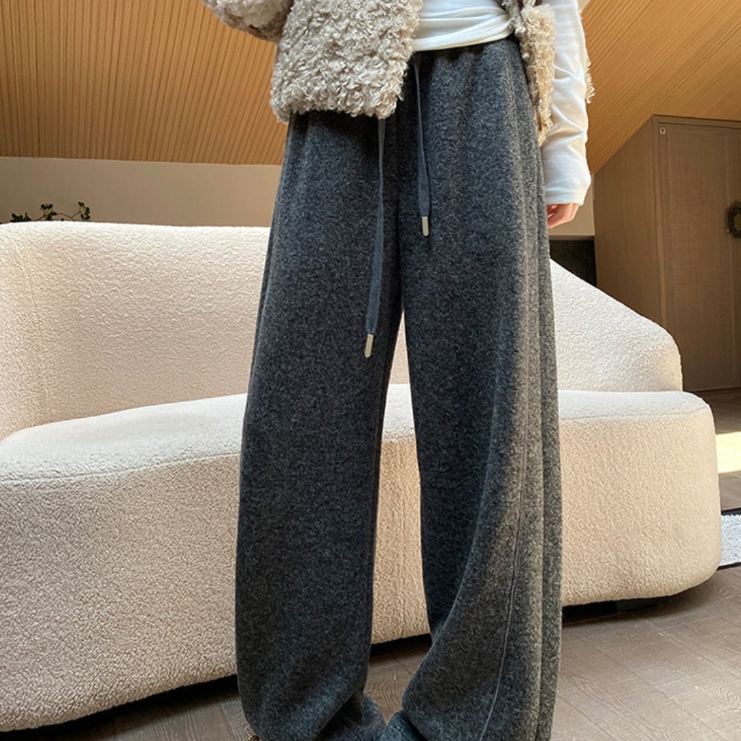 灰色高腰阔腿裤女2026春季新款爆款超火梨型身材必入窄版糯米卫裤,女装/女士精品,大码裤装,淘宝优惠券,粉丝福利购,淘宝优惠卷