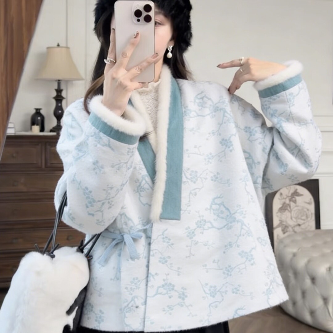 新款洋气复古改良日常通勤棉袄女