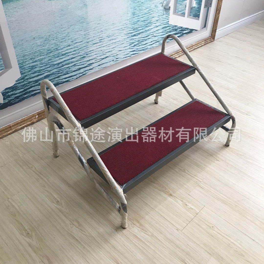 酒店活动舞台楼梯折叠铁质舞台楼梯移动舞台2级梯工厂直供