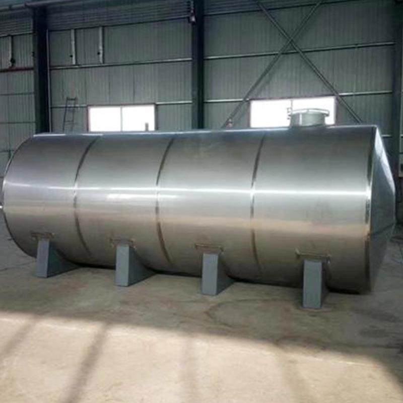 304不锈钢10吨卧式储罐化工液体存储罐润滑油化工原料用油储罐