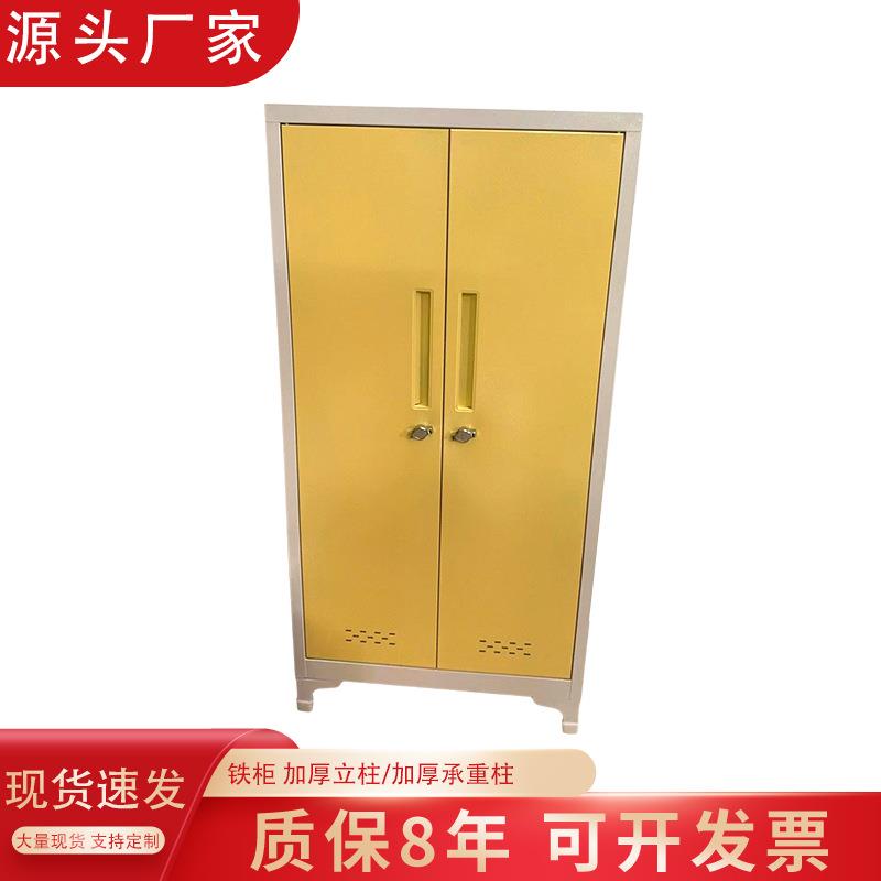 彩色更衣柜健身房单门换衣柜子美容院储物柜家用存包柜带锁铁皮柜