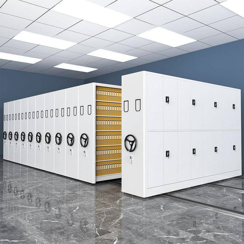 加厚钢制密集柜手摇式密集架资料档案架智能移动办公文件柜文件柜