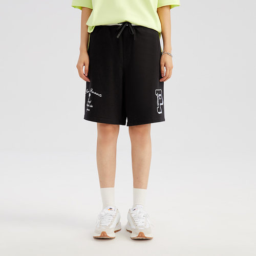 Fun潮牌休闲短裤2025年夏季新款史努比联名印花百搭运动五分裤