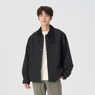 百搭宽松翻领外套 时尚 Fun潮牌休闲夹克男2025年秋季 新款