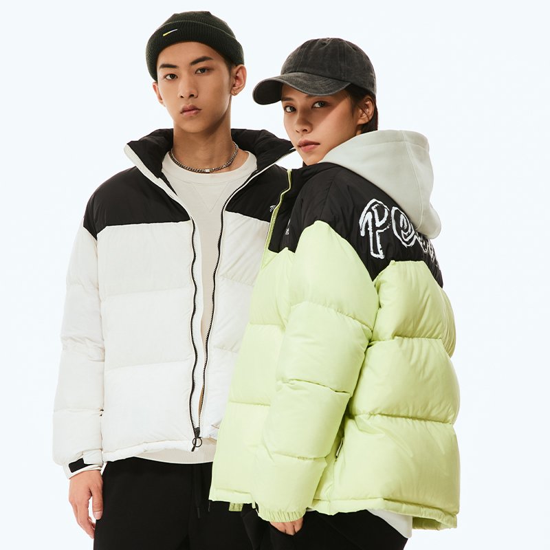 Fun潮牌立领羽绒服情侣款2025年冬季新款史努比联名保暖鸭绒外套