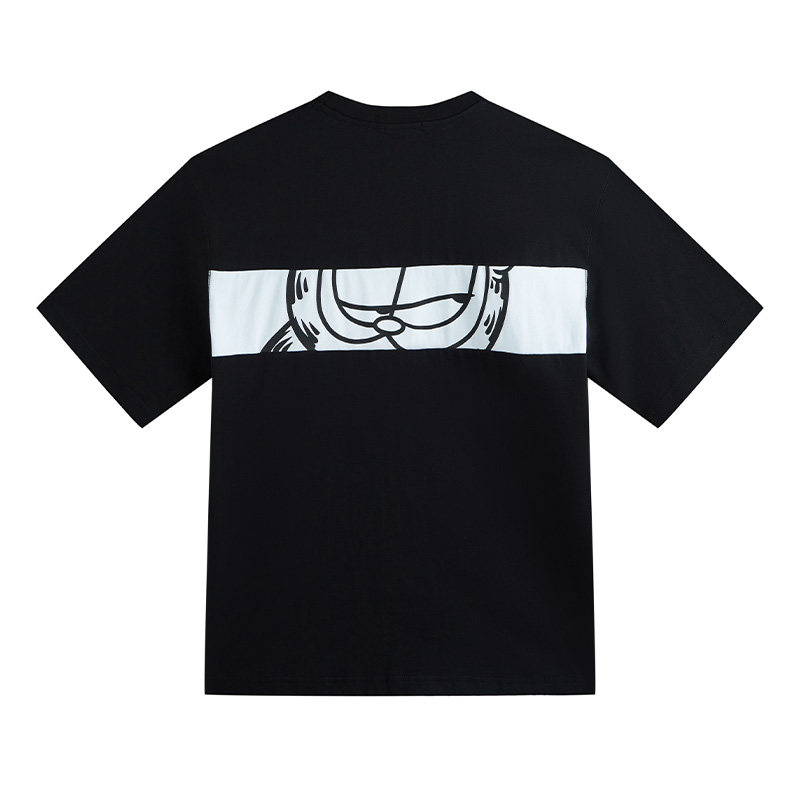 Fun潮牌短袖T恤男款2025年夏季加菲猫联名休闲百搭圆领上衣