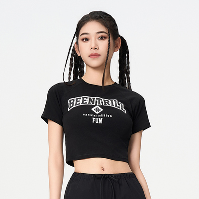 Fun潮牌短袖T恤短裤2025年夏季BeenTrill系列美式街头圆领上衣