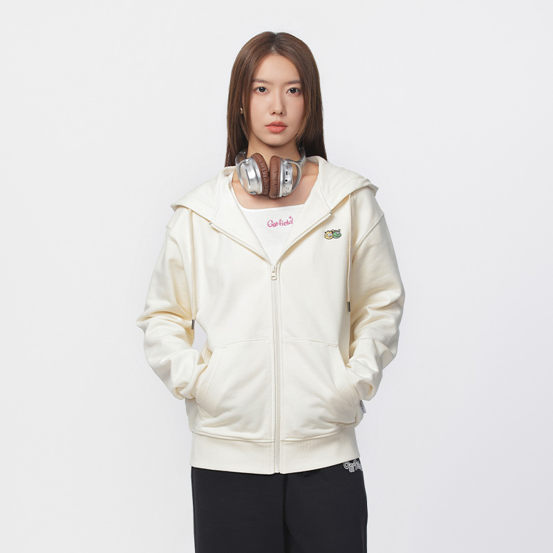 Fun潮牌连帽开衫卫衣男女同款2025年秋季新款加菲猫联名休闲外套