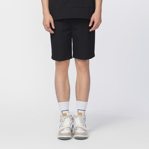 Fun潮牌休闲短裤男款2025年夏季时尚百搭五分裤纯色简约直筒裤子