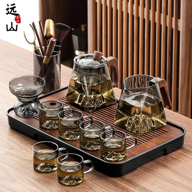 加厚玻璃茶具套装家用耐热办公室会客喝茶茶杯整套功夫泡茶具用品