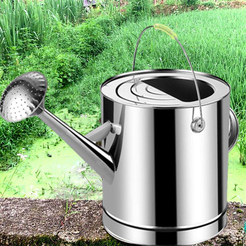 不锈钢洒水壶 304不锈钢洒水壶浇水壶浇菜壶浇花壶10升加固粗把