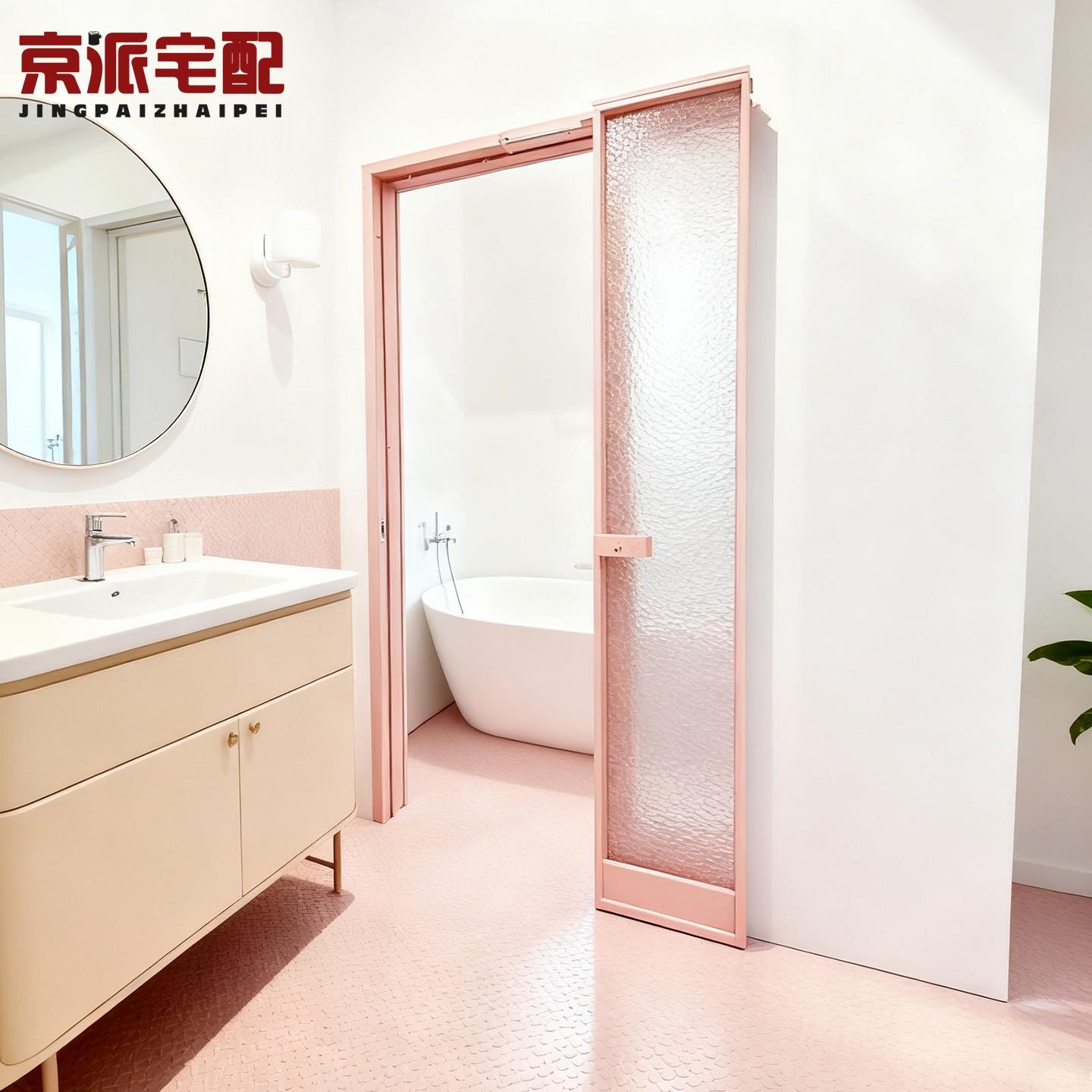 折叠门卫生间平移推拉门小户型PD门厨房门厕所铝合金180度平折门