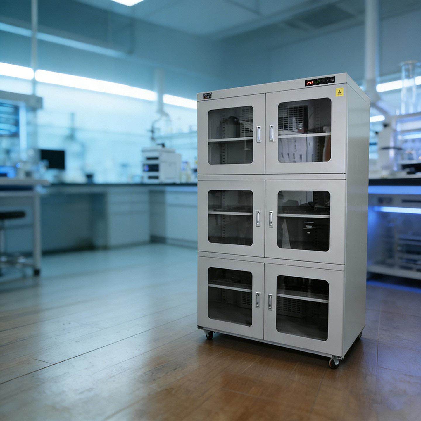 德卡波电子防潮箱干燥柜工业级IC芯片元件防潮柜防静电智能除湿