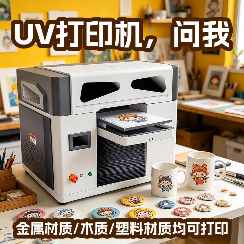 拓远UV印表机小型喷墨A3印刷机手机保护壳皮革玻璃喷墨一键彩绘墨