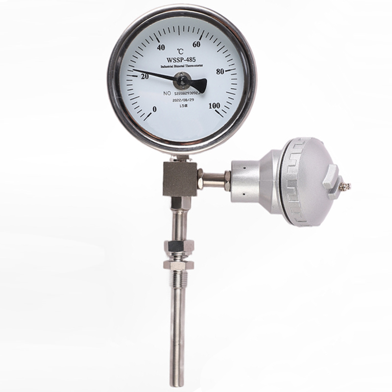远传双金属温度计 WSSP-485 1.5级 8 L=180mm 0~100 卡套G1/2